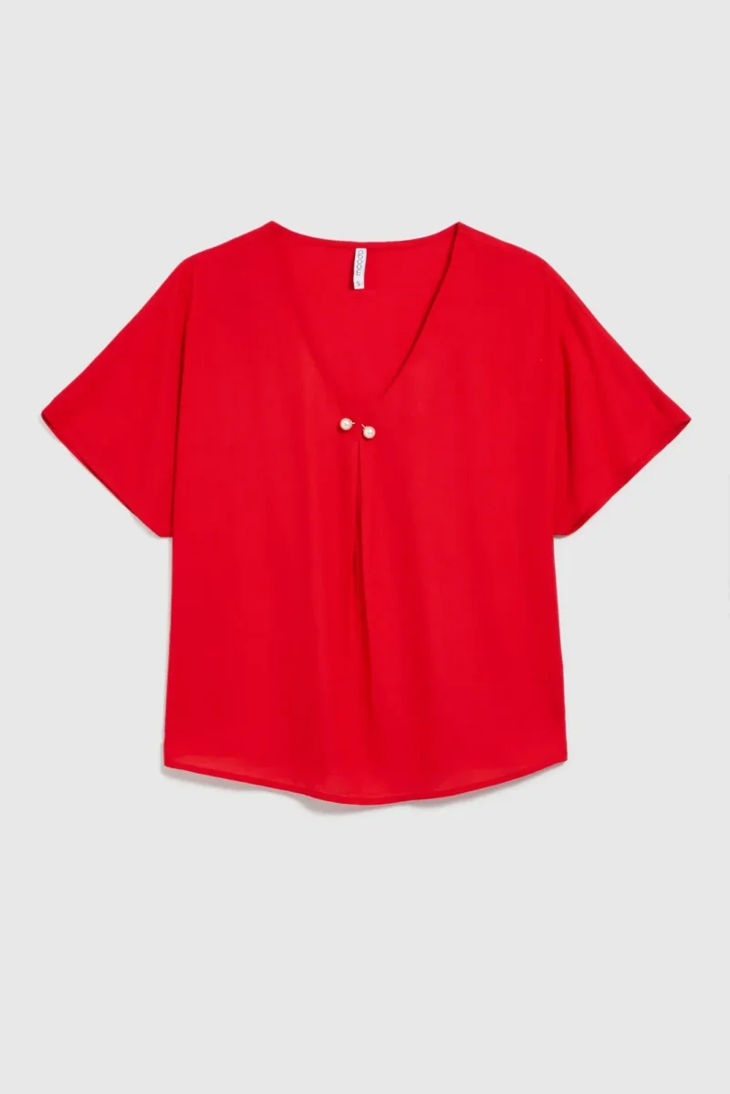 WOMEN'S SHIRT L-KO-4662 RED - Imagen 5