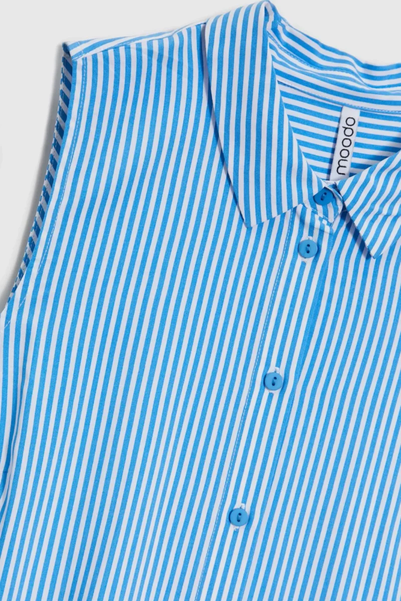 WOMEN'S SHIRT L-KO-4663 WHITE_BLUE - Imagen 5