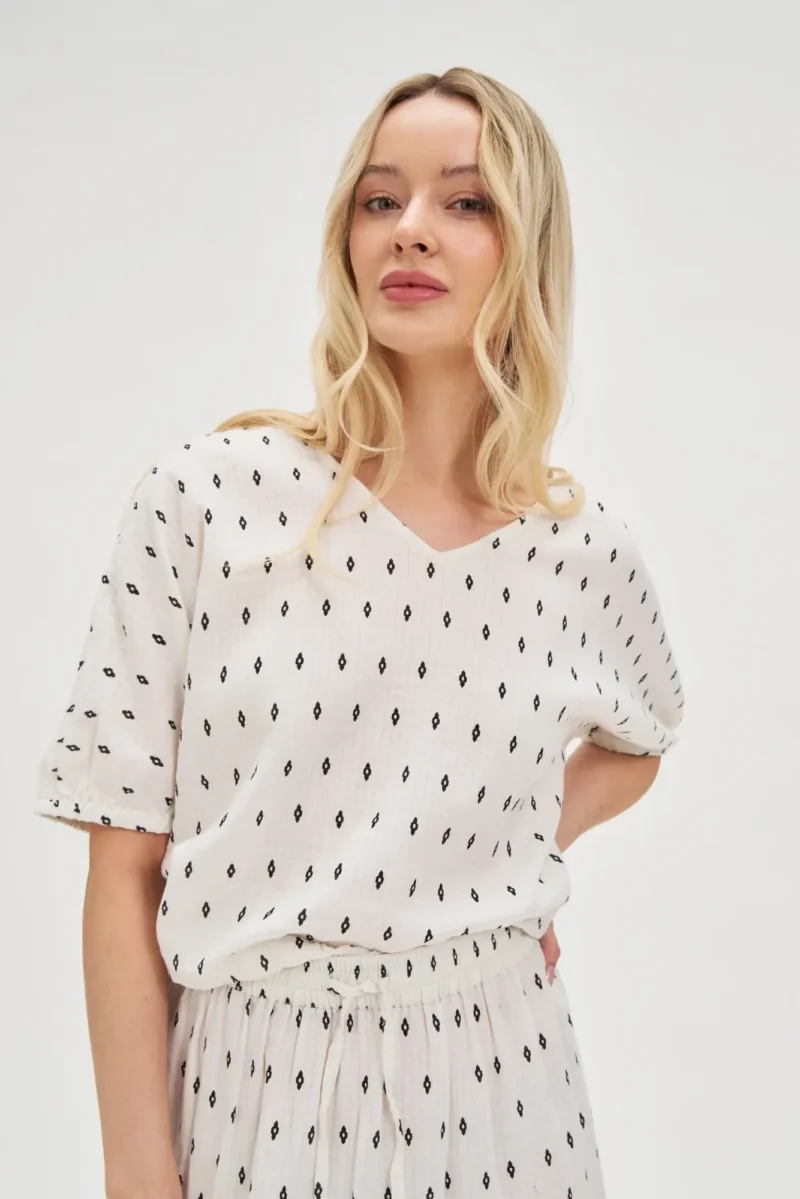 WOMEN'S SHIRT L-KO-4665 OFF WHITE