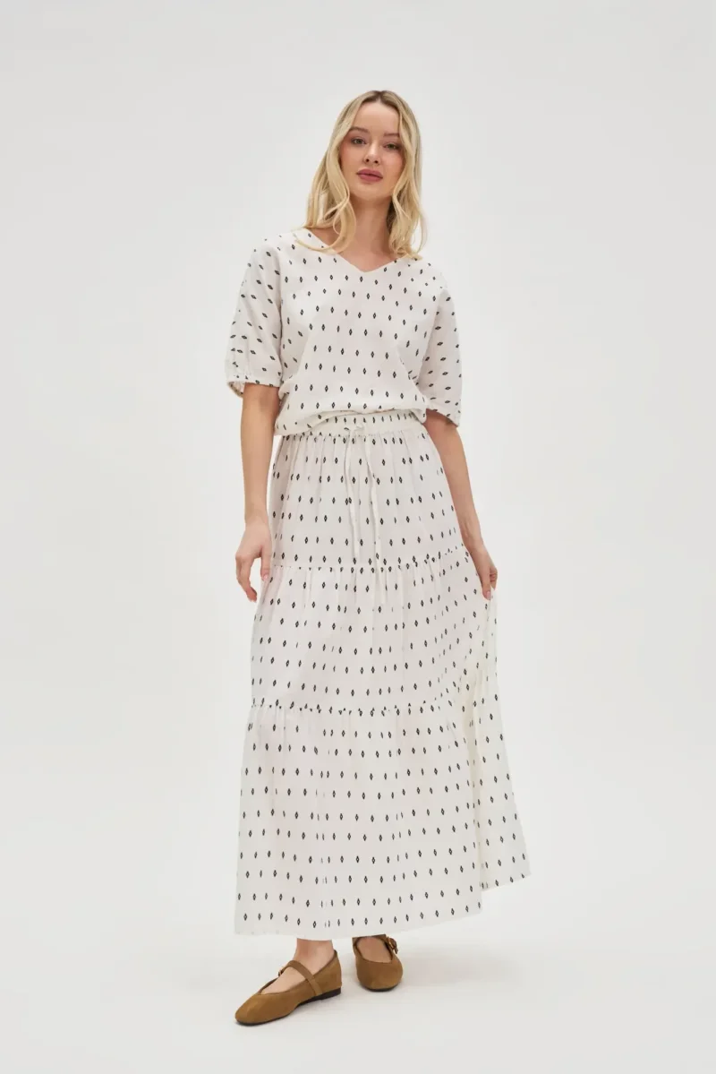 WOMEN'S SHIRT L-KO-4665 OFF WHITE - Imagen 2