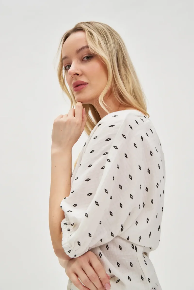 WOMEN'S SHIRT L-KO-4665 OFF WHITE - Imagen 3