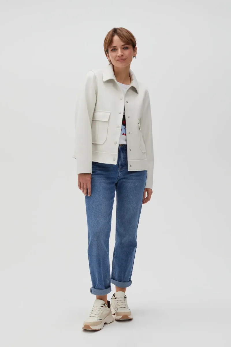 WOMEN'S JACKETS L-KU-4607 L.BEIGE MEL - Imagen 5