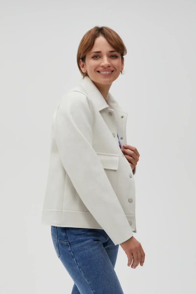 WOMEN'S JACKETS L-KU-4607 L.BEIGE MEL - Imagen 6