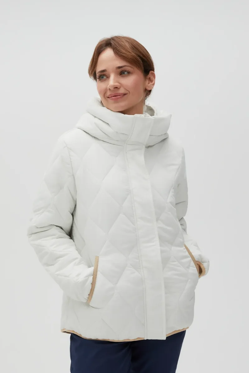 WOMEN'S JACKETS L-KU-4608 OFF WHITE - Imagen 11