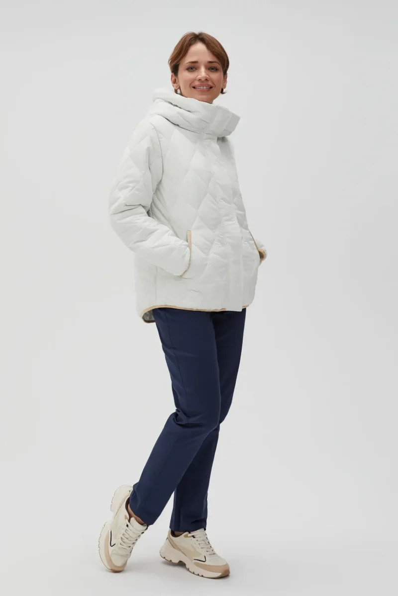WOMEN'S JACKETS L-KU-4608 OFF WHITE - Imagen 5