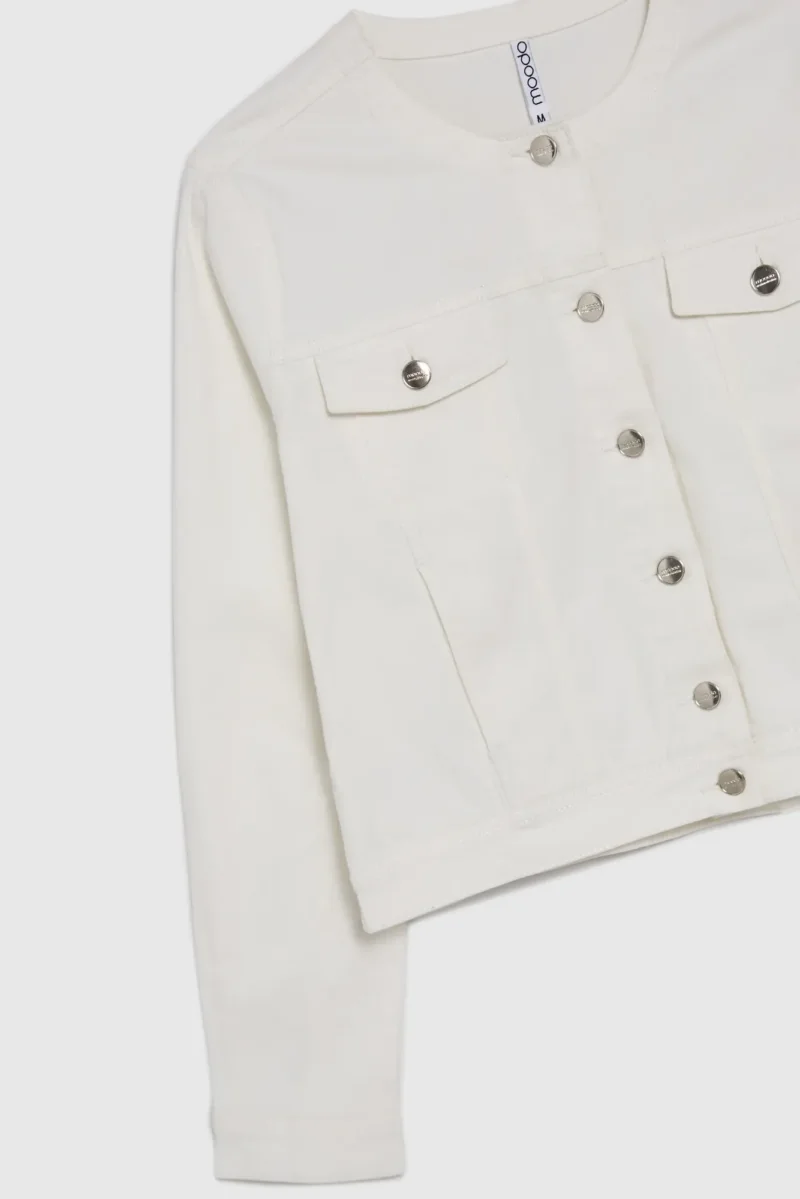 WOMEN'S JACKETS L-KU-4615 OFF WHITE - Imagen 8