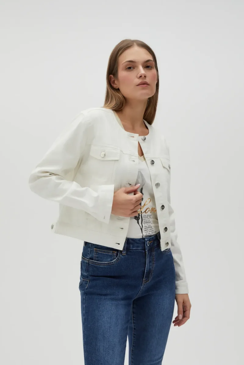 WOMEN'S JACKETS L-KU-4615 OFF WHITE