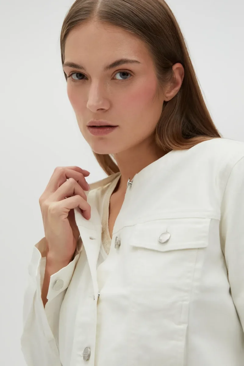 WOMEN'S JACKETS L-KU-4615 OFF WHITE - Imagen 2