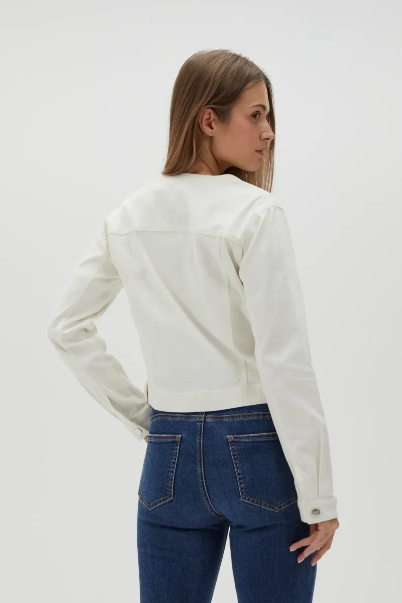 WOMEN'S JACKETS L-KU-4615 OFF WHITE - Imagen 12