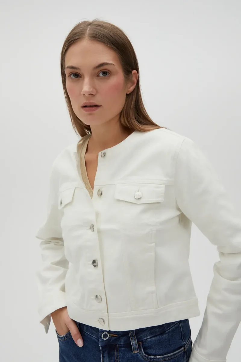 WOMEN'S JACKETS L-KU-4615 OFF WHITE - Imagen 6
