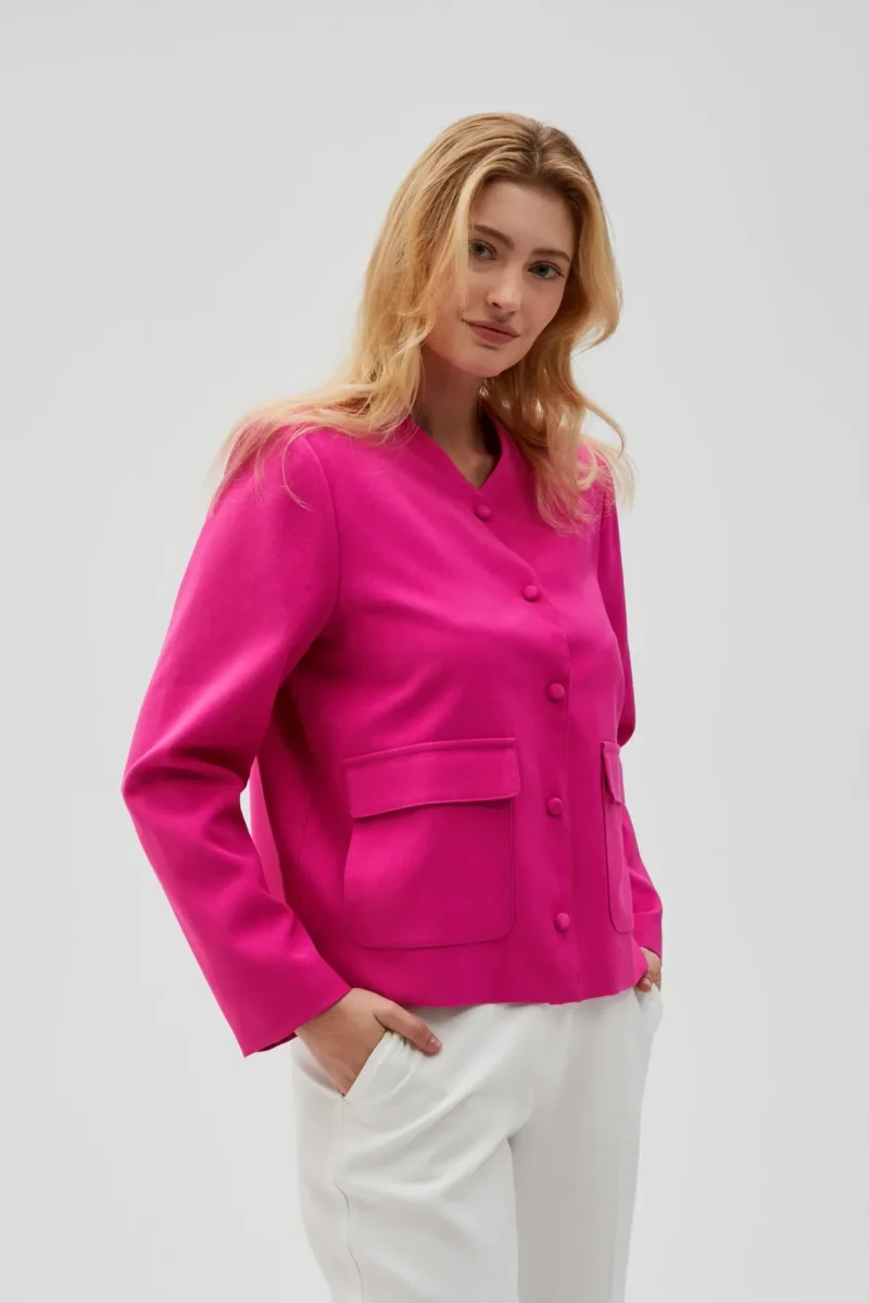 WOMEN'S JACKETS L-KU-4618 FUCHSIA