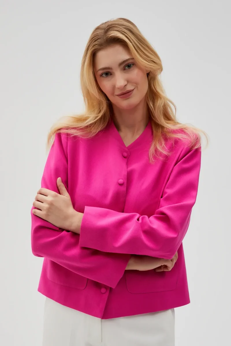 WOMEN'S JACKETS L-KU-4618 FUCHSIA - Imagen 4