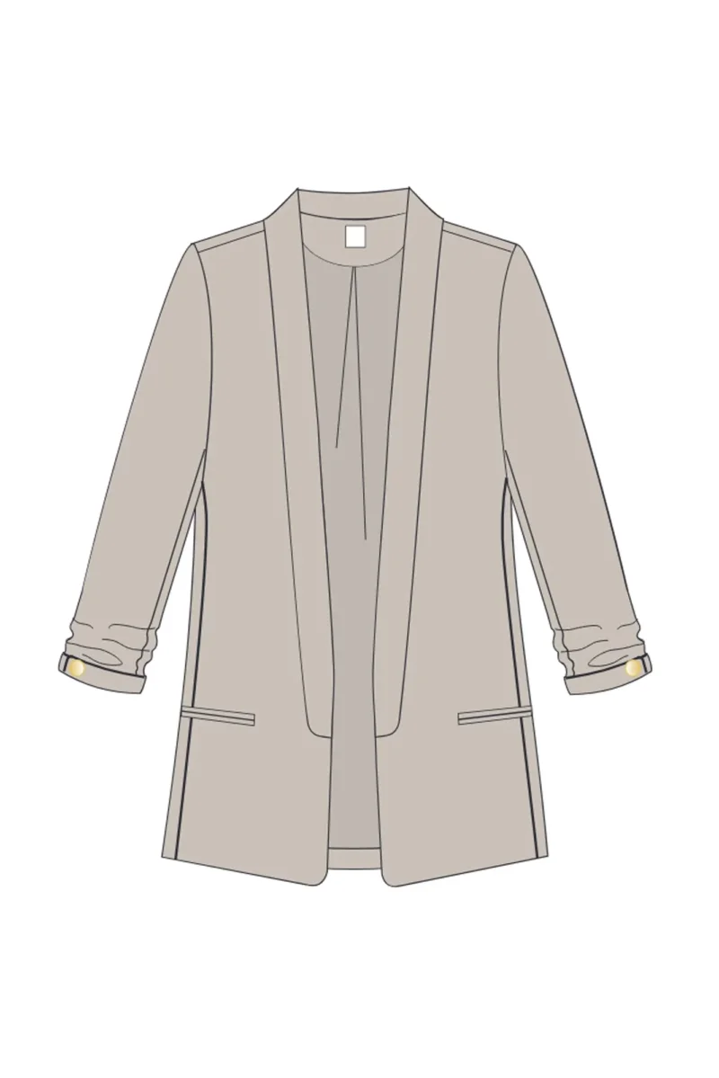 WOMEN'S JACKETS L-MR-4604 L.BEIGE - Imagen 2