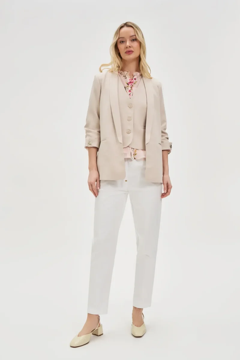 WOMEN'S JACKETS L-MR-4604 L.BEIGE - Imagen 5