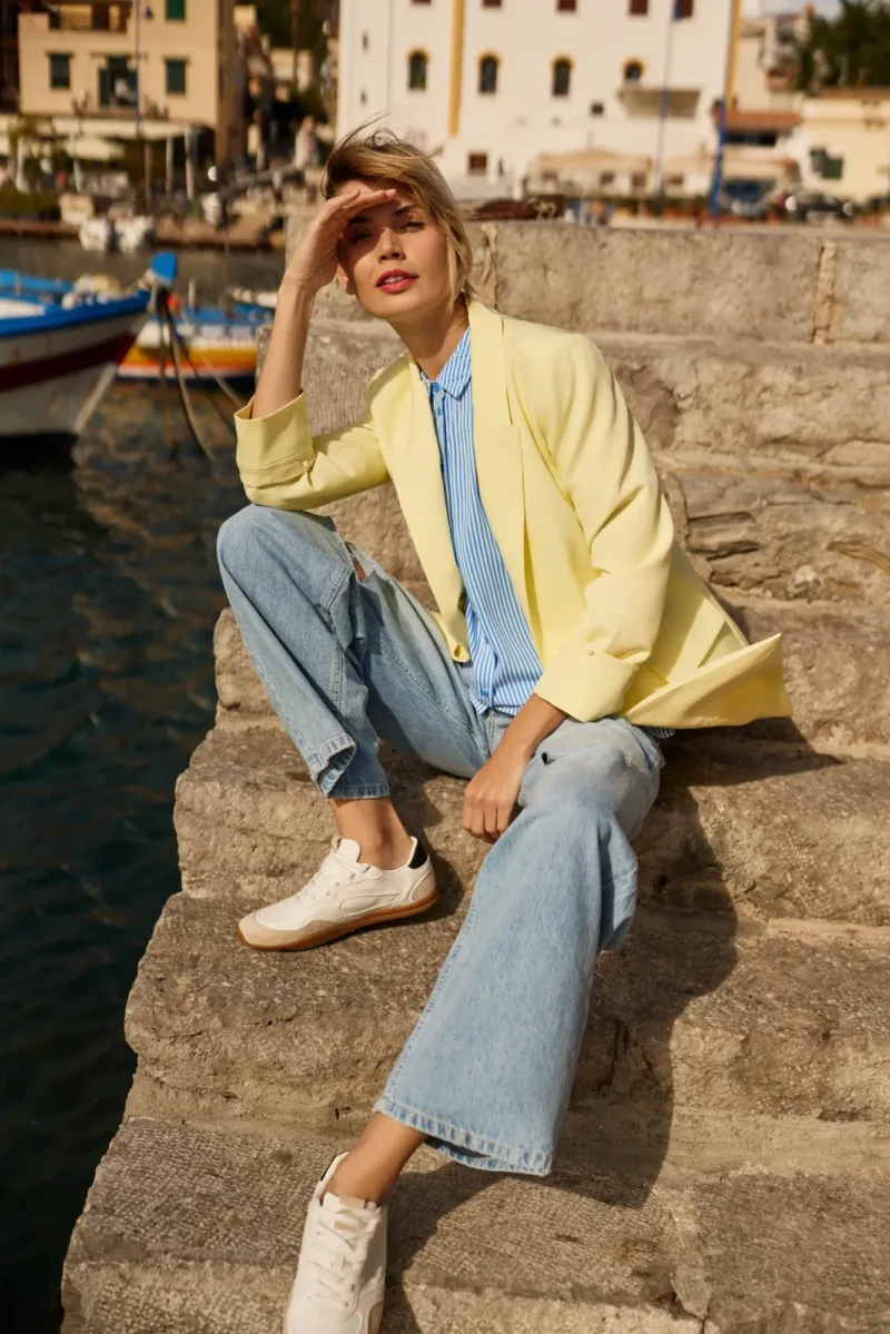WOMEN'S JACKETS L-MR-4611 L.YELLOW - Imagen 6
