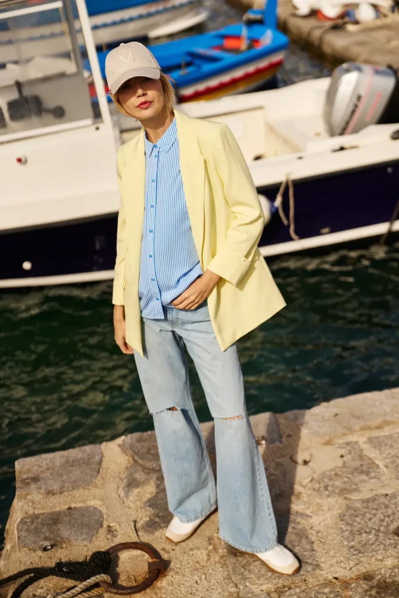 WOMEN'S JACKETS L-MR-4611 L.YELLOW - Imagen 4