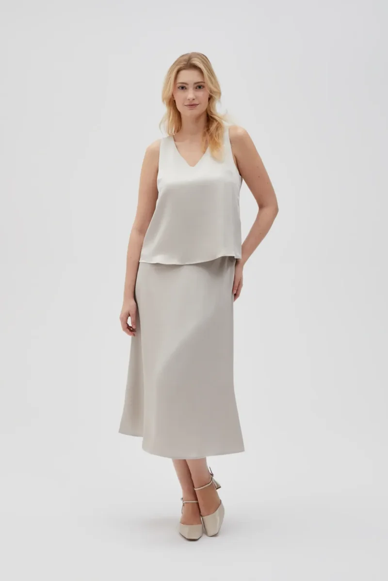 WOMEN'S SKIRT L-SC-4607 L.BEIGE - Imagen 2