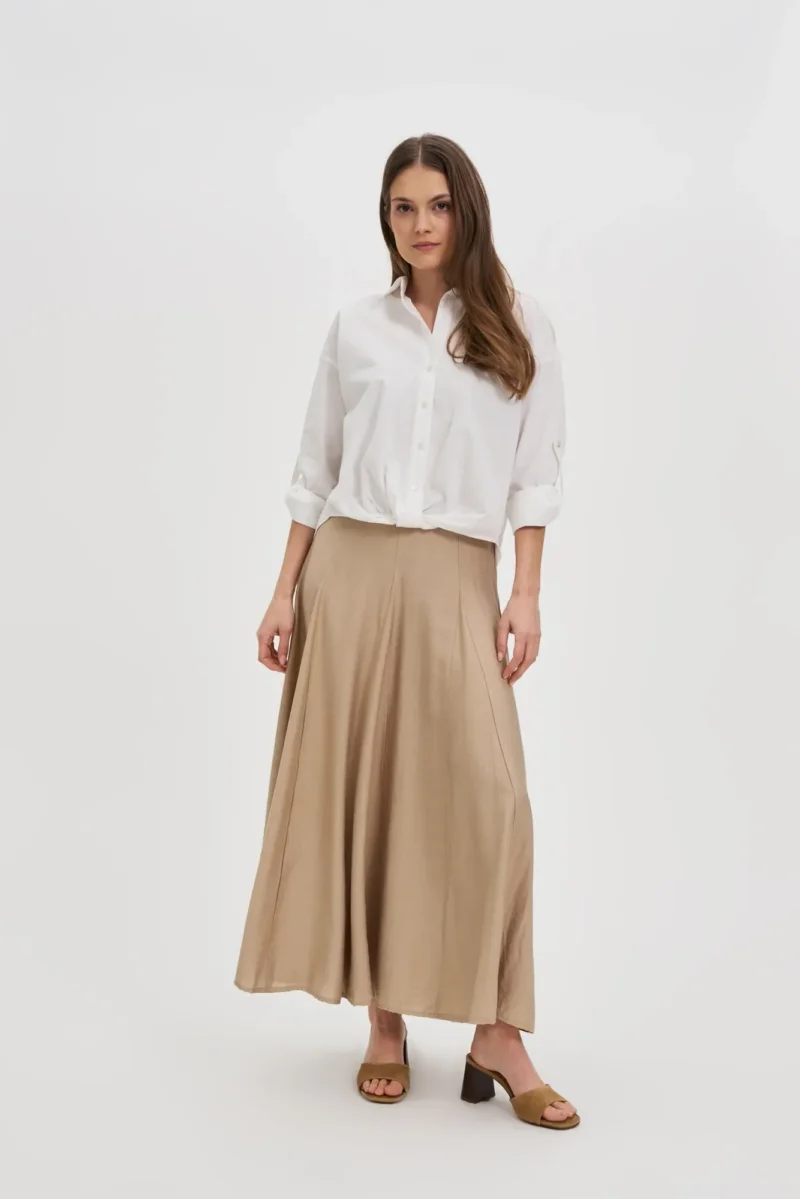 WOMEN'S SKIRT L-SC-4611 BEIGE - Imagen 3