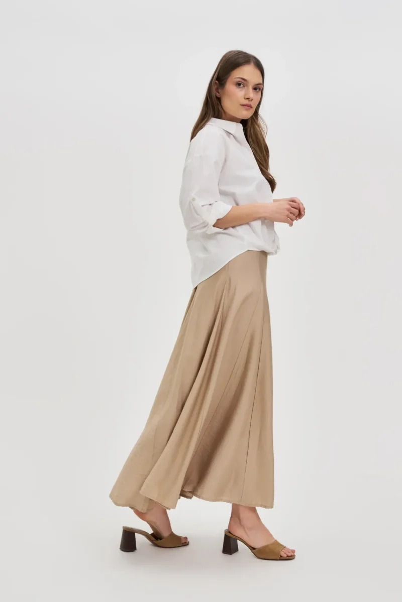 WOMEN'S SKIRT L-SC-4611 BEIGE - Imagen 6