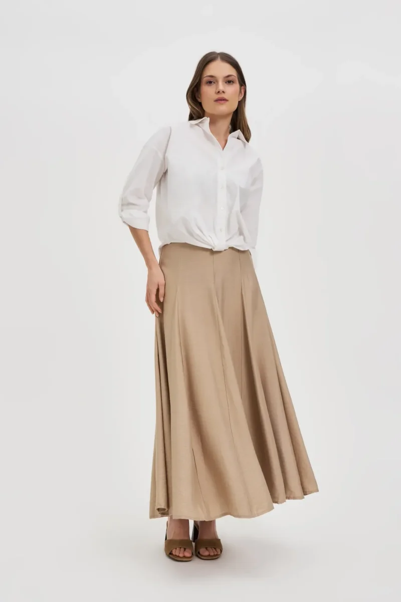 WOMEN'S SKIRT L-SC-4611 BEIGE - Imagen 7