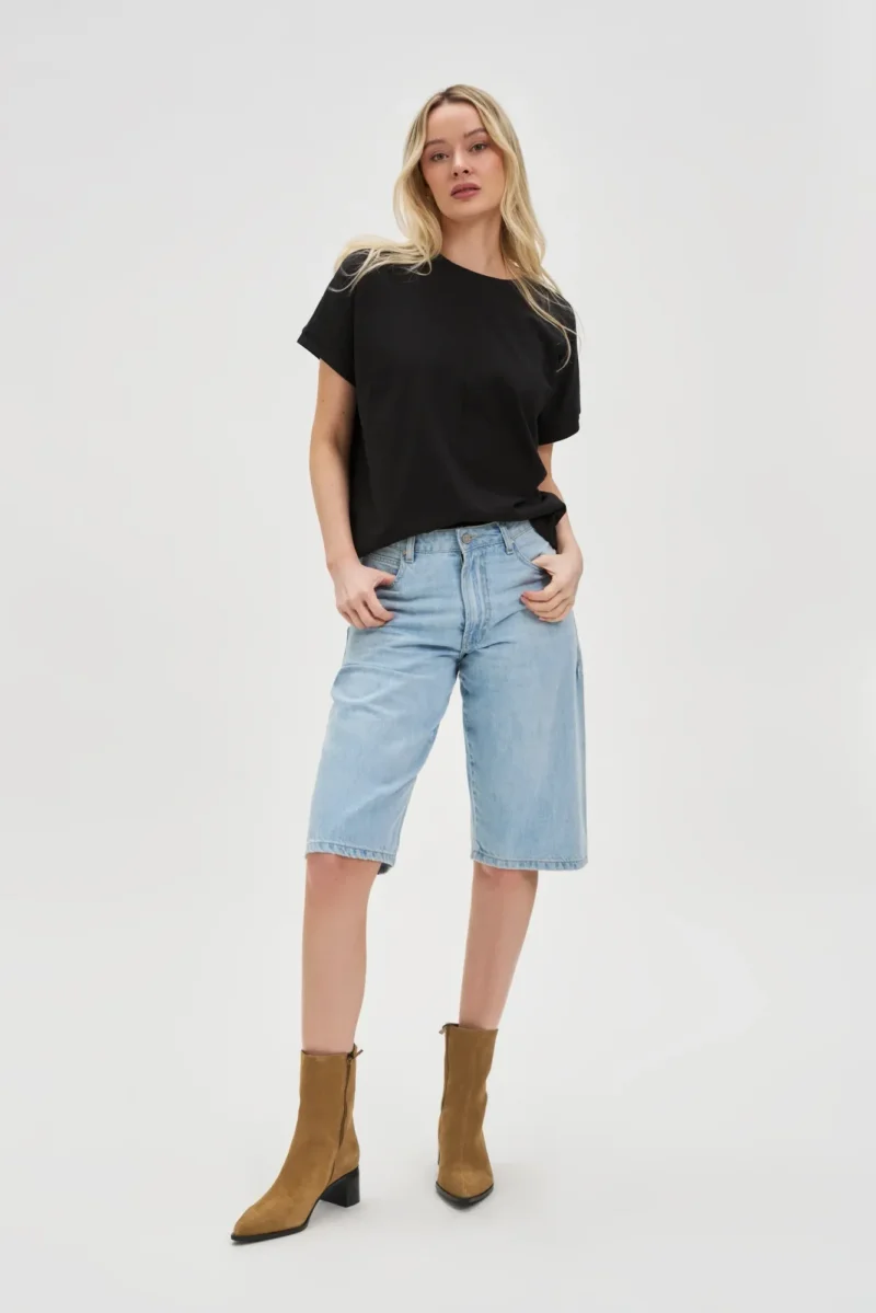 WOMEN'S SHORTS L-SH-4601 L.BLUE