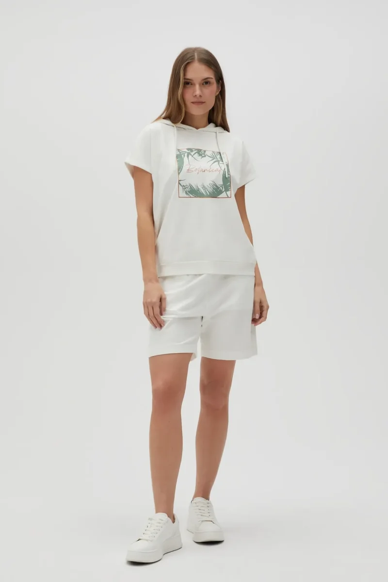 WOMEN'S SHORTS L-SH-4604 OFF WHITE - Imagen 4