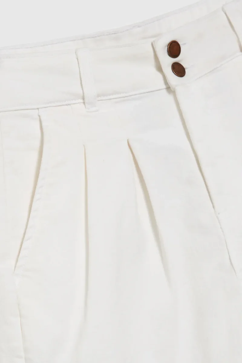 WOMEN'S SHORTS L-SH-4606 CREAM - Imagen 2