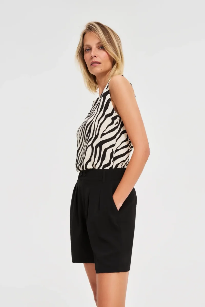 WOMEN'S SHORTS L-SH-4610 BLACK - Imagen 2