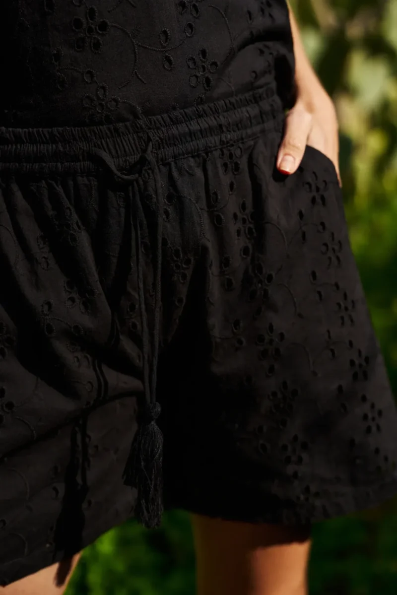 WOMEN'S SHORTS L-SH-4612 BLACK - Imagen 3
