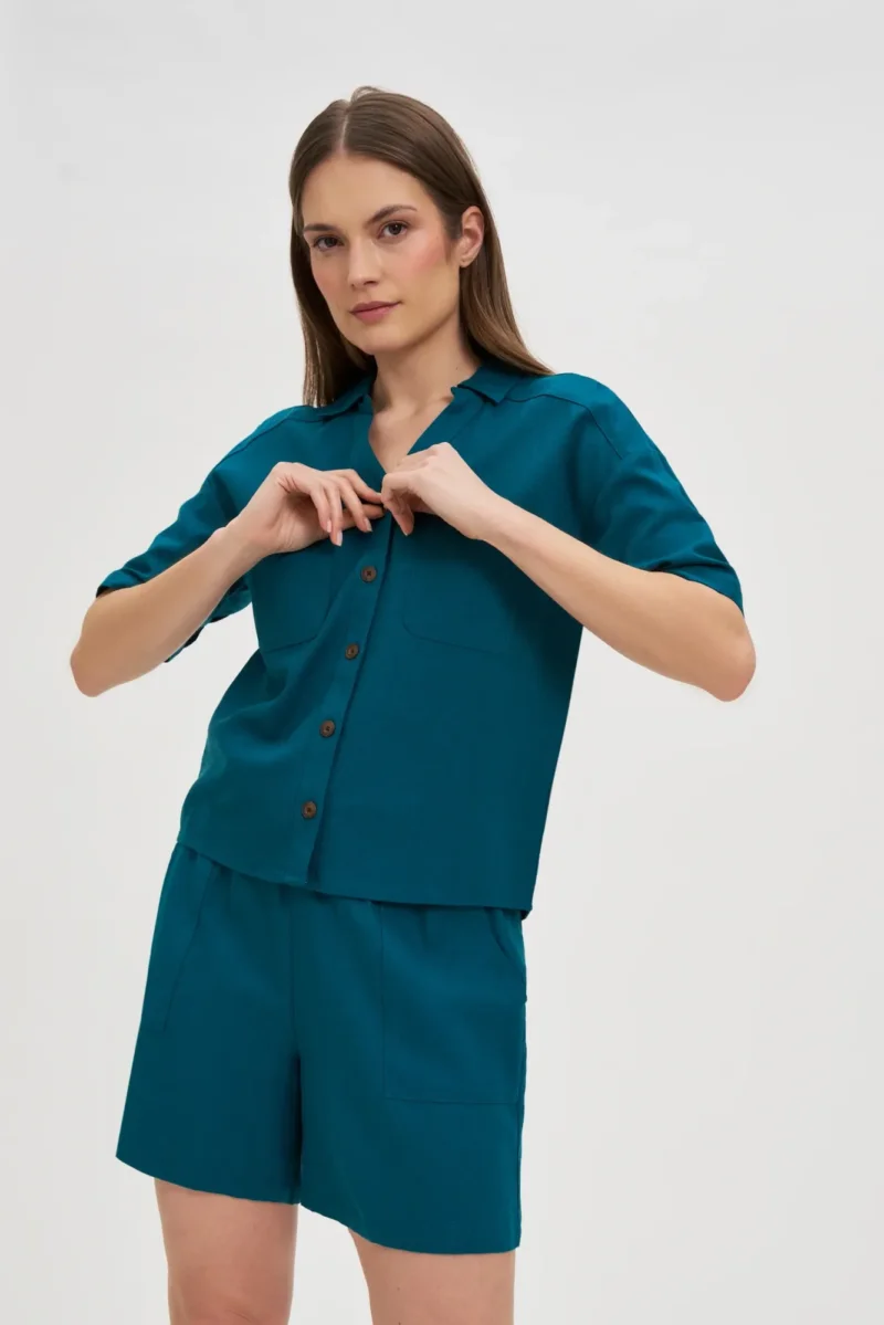 WOMEN'S SHORTS L-SH-4614 D.GREEN - Imagen 2