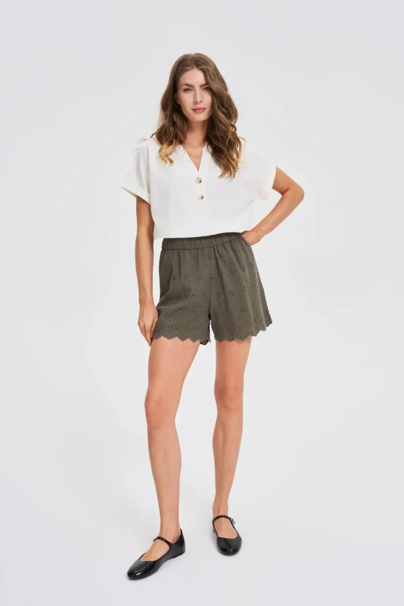 WOMEN'S SHORTS L-SH-4618 OLIVE