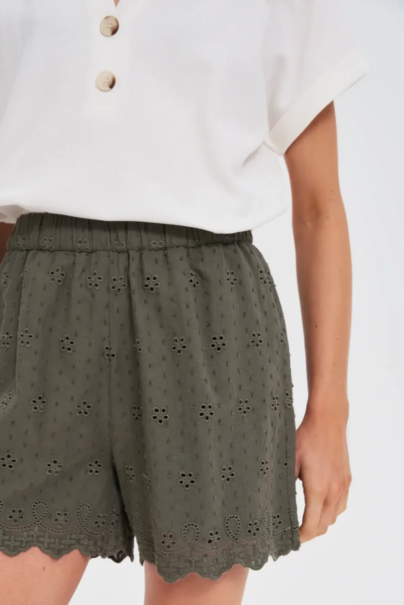 WOMEN'S SHORTS L-SH-4618 OLIVE - Imagen 2