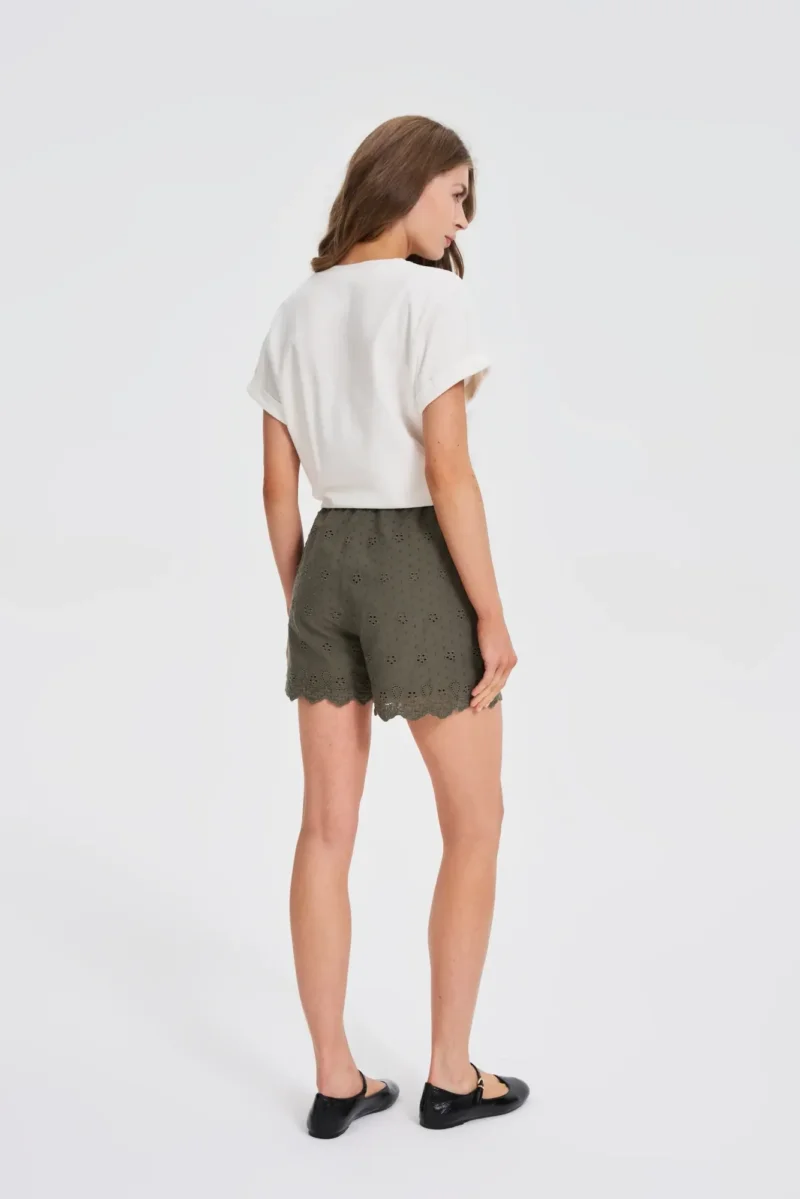WOMEN'S SHORTS L-SH-4618 OLIVE - Imagen 4