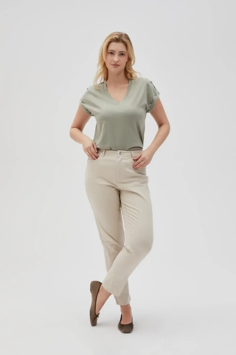 WOMEN'S PANTS L-SP-4612 L.BEIGE - Imagen 7