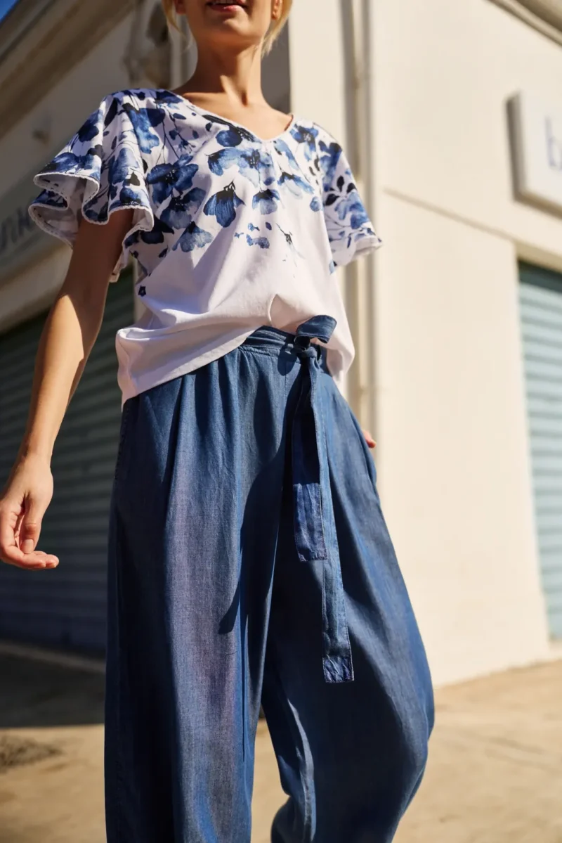 WOMEN'S PANTS L-SP-4618 BLUE - Imagen 3
