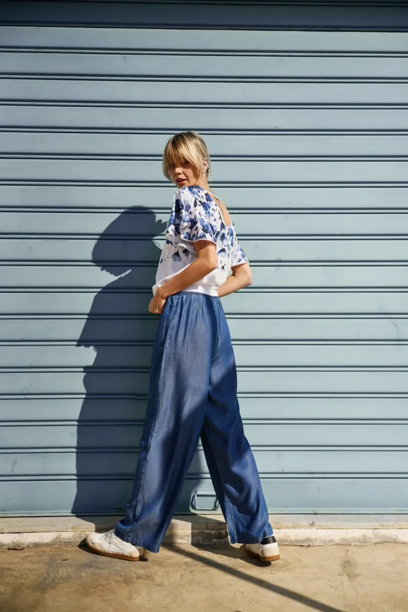 WOMEN'S PANTS L-SP-4618 BLUE - Imagen 4