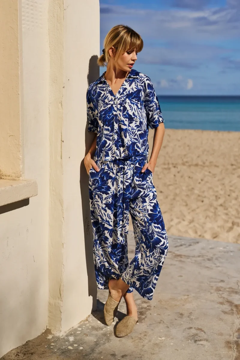 WOMEN'S PANTS L-SP-4621 BLUE - Imagen 4