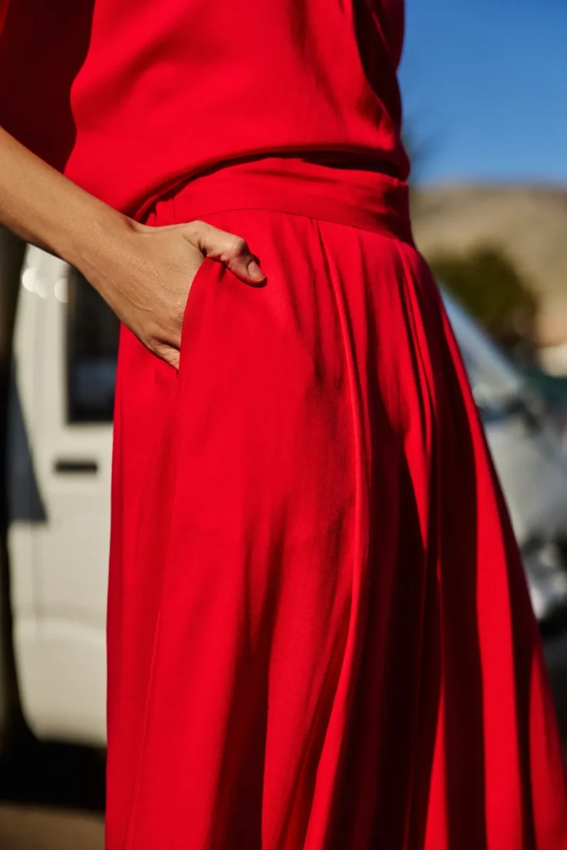 WOMEN'S PANTS L-SP-4628 RED - Imagen 2