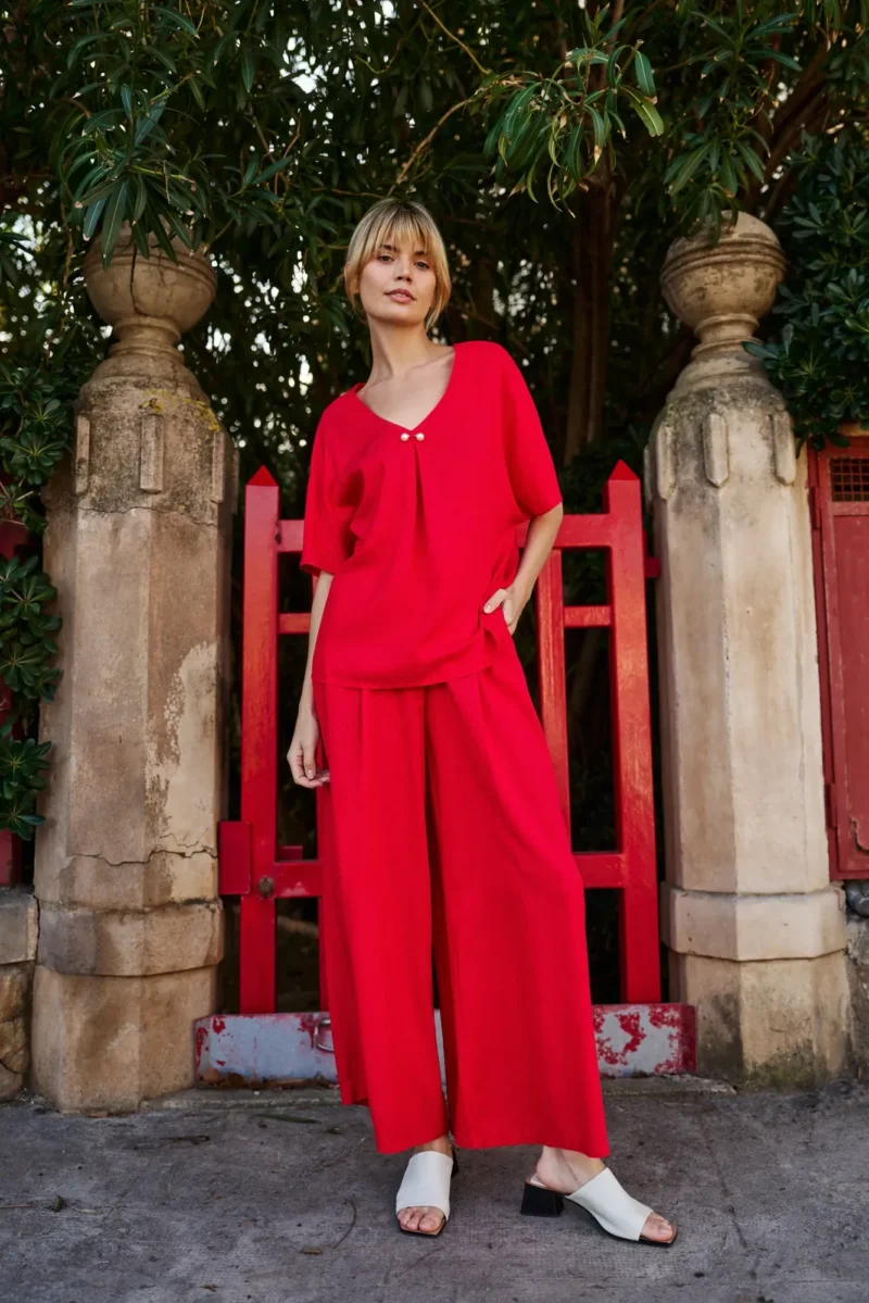 WOMEN'S PANTS L-SP-4628 RED - Imagen 4