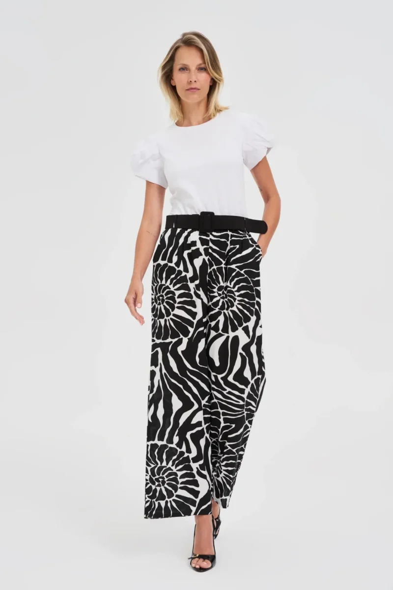 WOMEN'S PANTS L-SP-4630 BLACK_WHITE
