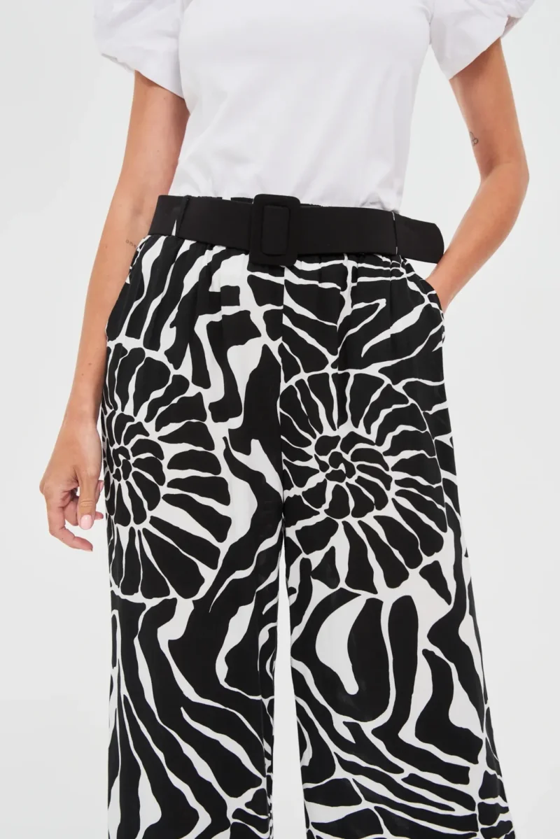 WOMEN'S PANTS L-SP-4630 BLACK_WHITE - Imagen 2