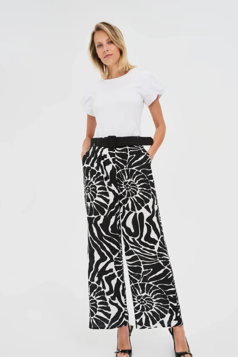 WOMEN'S PANTS L-SP-4630 BLACK_WHITE - Imagen 3