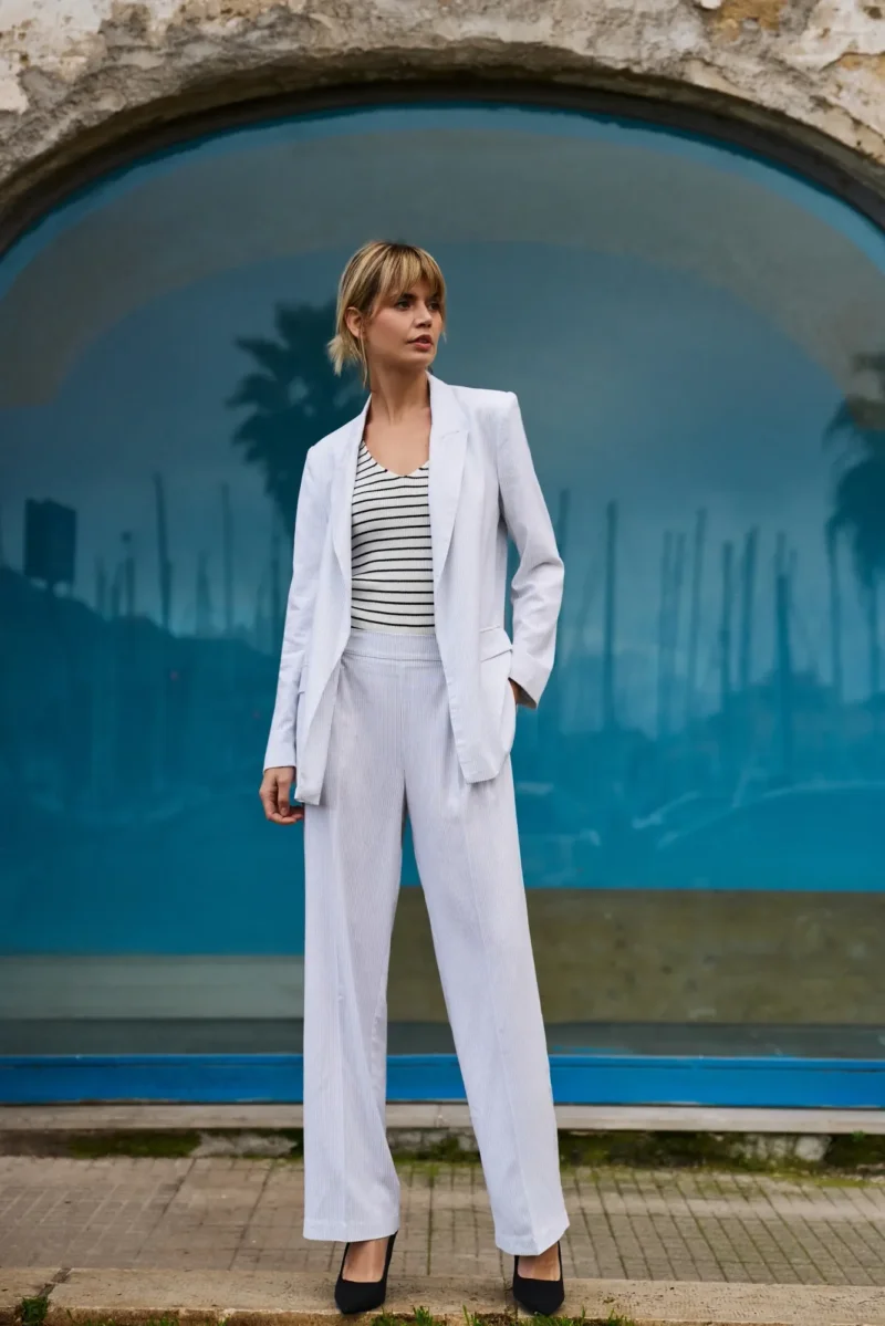WOMEN'S PANTS L-SP-4638 WHITE - Imagen 4