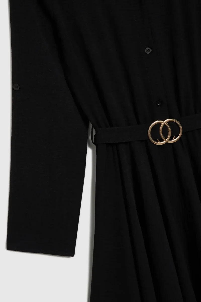WOMEN'S DRESS L-SU-4607 BLACK - Imagen 7