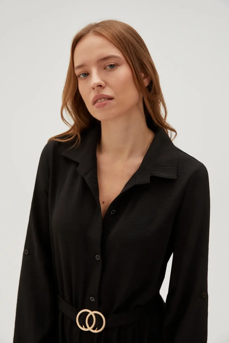 WOMEN'S DRESS L-SU-4607 BLACK - Imagen 2