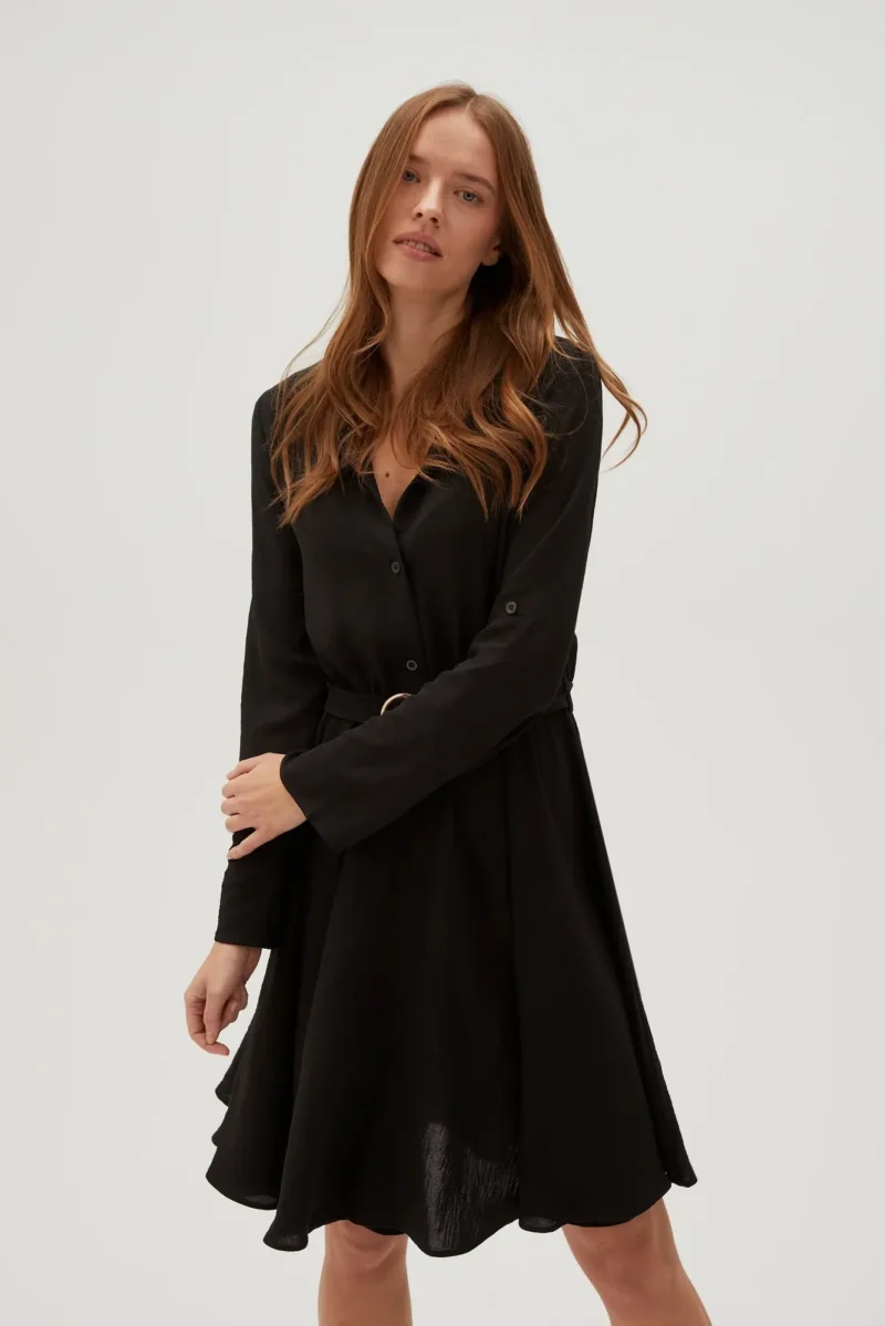 WOMEN'S DRESS L-SU-4607 BLACK - Imagen 3