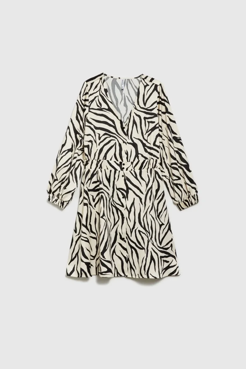 WOMEN'S DRESS L-SU-4610 OFF WHITE - Imagen 7