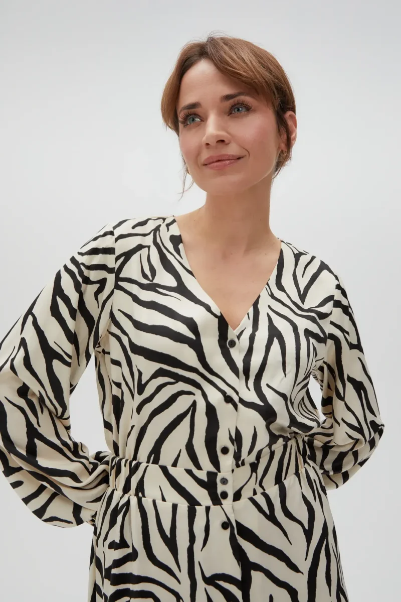 WOMEN'S DRESS L-SU-4610 OFF WHITE - Imagen 12