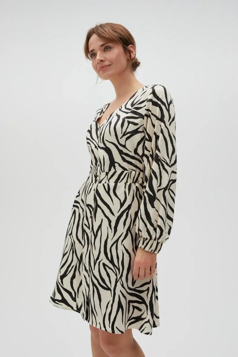 WOMEN'S DRESS L-SU-4610 OFF WHITE - Imagen 4