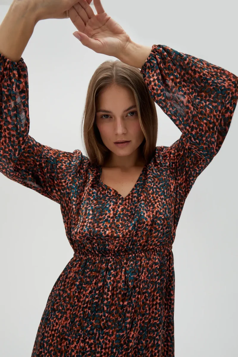 WOMEN'S DRESS L-SU-4612 L.BROWN - Imagen 2
